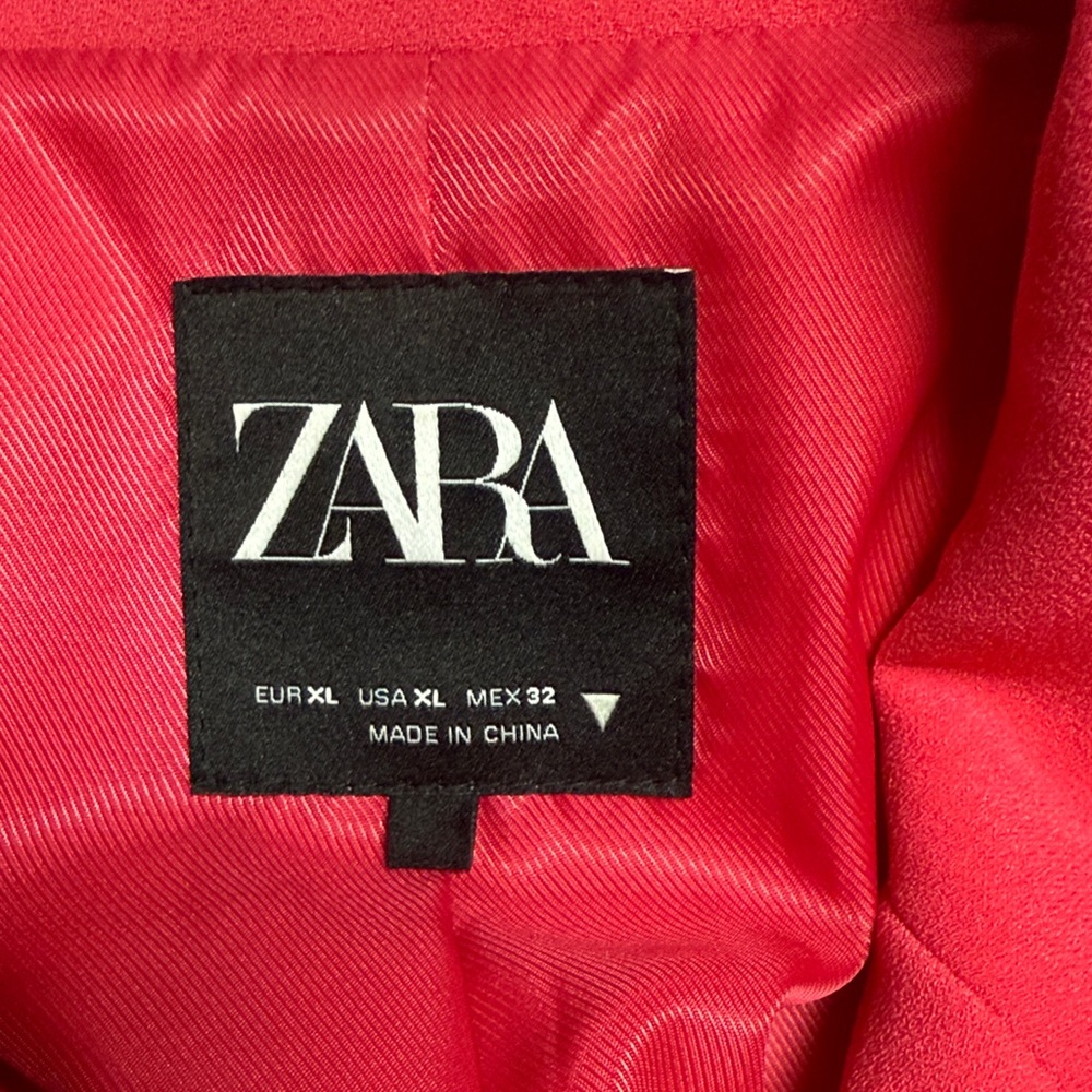 Zara Women's Bright Pink Suit Jacket sz XL - Picture 4 of 5